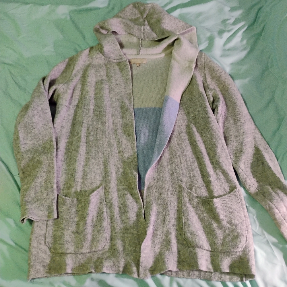 Gray Hooded Women's Sweater